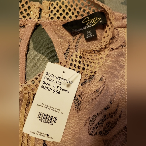 Suzanne Betro Elegant Lace Sleeveless Top - Dusty Pink - Picture 12 of 12